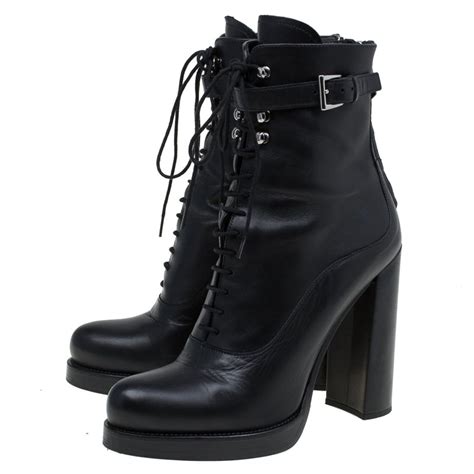 prada patent leather boots|prada block heel combat boots.